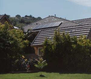 placas solares en una casa