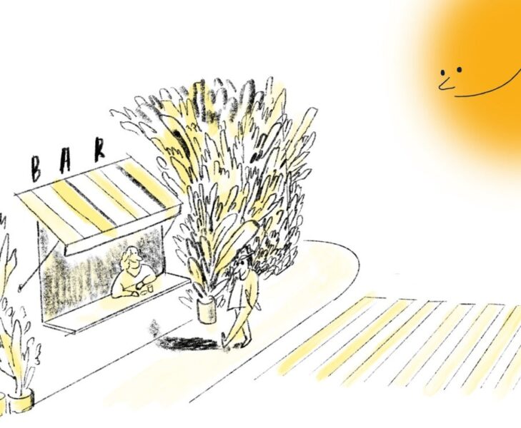Dibujo de Luis Úrculo utilizado para distinguir los lugares con 