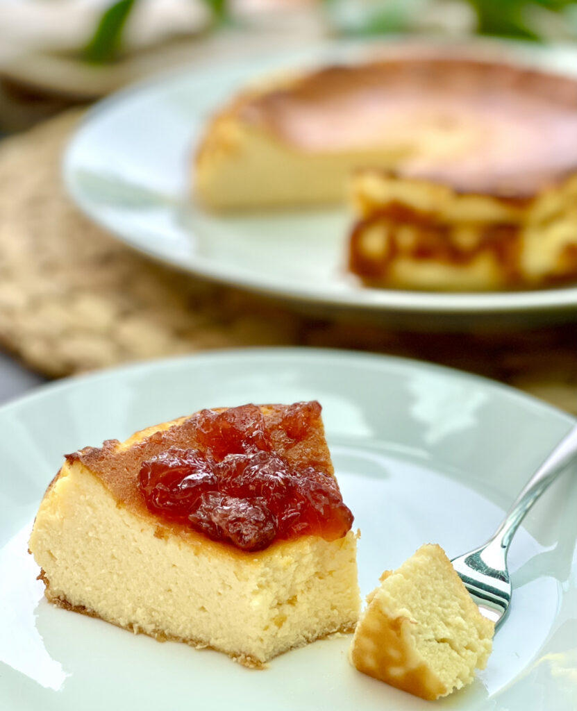 Tarta de queso con chocolate blanco