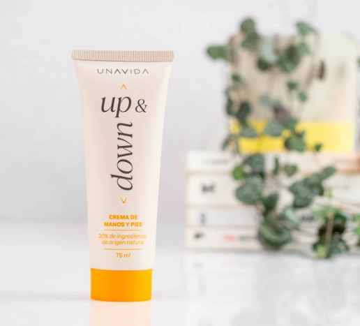 Crema de pies y manos Up&Down de Unavida Cosmetics