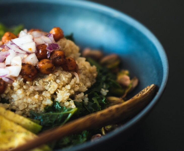 Receta de quinoa, espinacas y ricotta