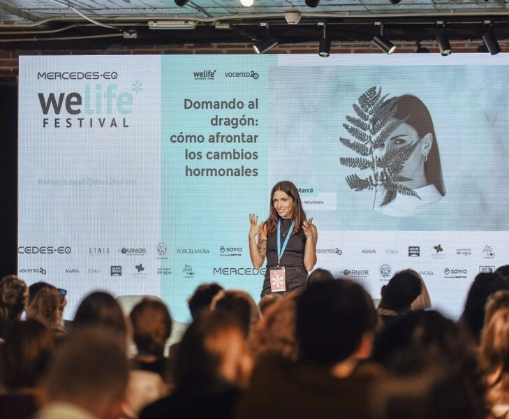 Marta Marcé en Welife Festival La nutricionista y naturópata Marta Marcé en Mercedes-Benz WeLife Tour Festival 2022.