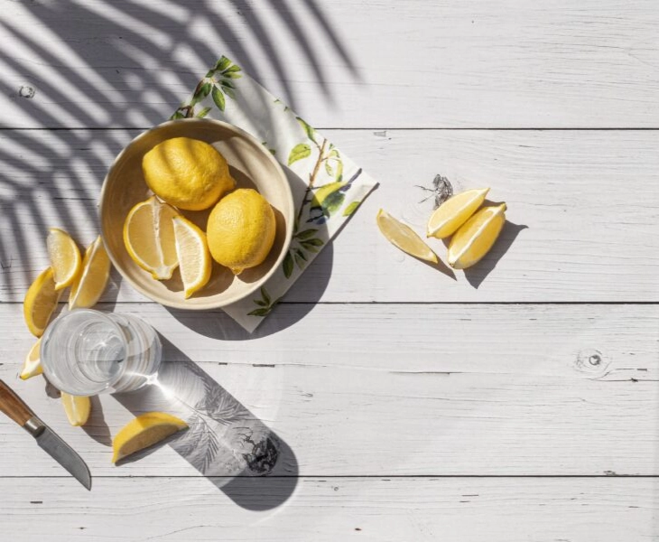 Agua con limón.