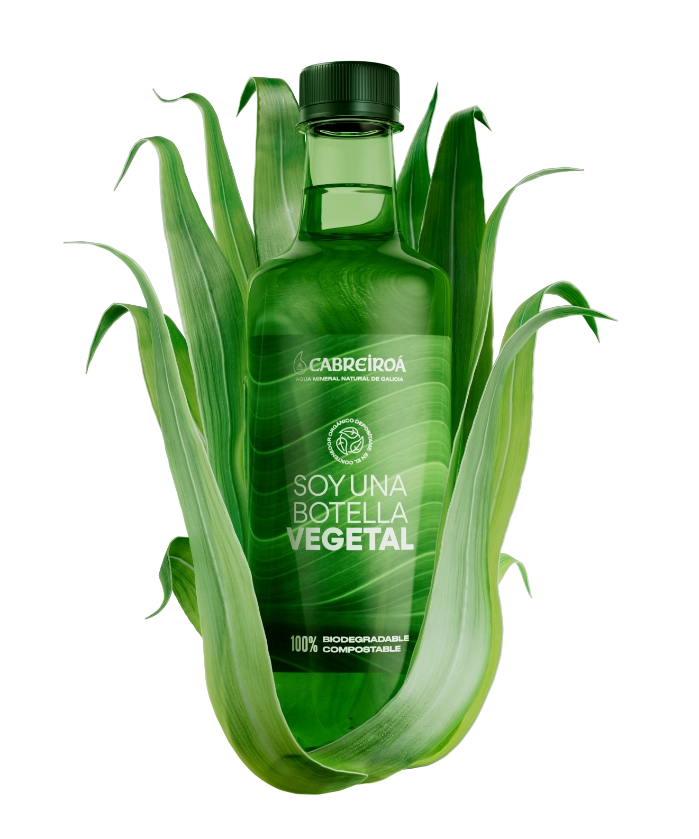 Botella de agua compostable de Cabreiroá