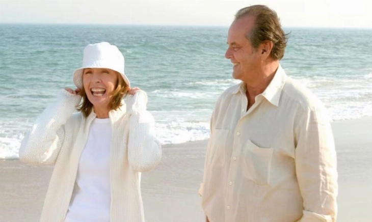 Diane Keaton y Jack Nicholson en Alguien tiene que ceder.