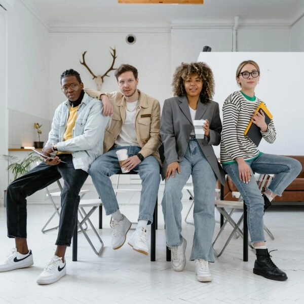 Éxito personas triunfadoras.