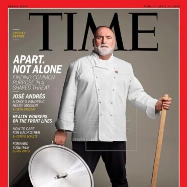 José Andrés, en la portada de Time: cuando cocinar también es una forma de liderar. Foto: Instagram