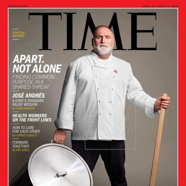 El chef José Andrés en la portada de Time por su solidaridad