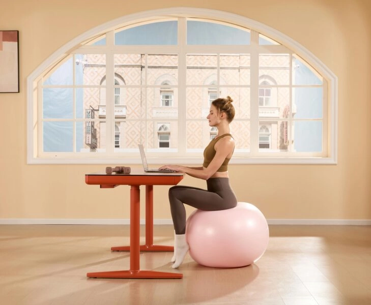 fitball en una oficina