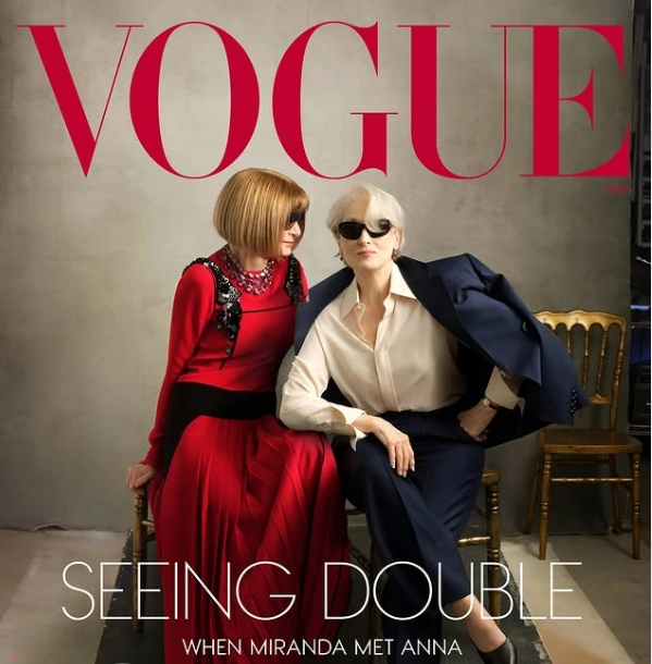 Meryl Streep y Anna Wintour en la portada de Vogue