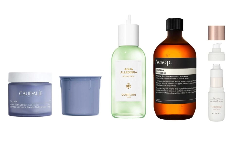Productos de belleza recargables. 